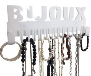 Porte bijoux mural blanc Galeara pour colliers