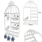 Porte bijoux mural vintage en forme de cage à oiseaux